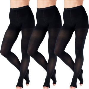 (3 pares) Medias de compresión para mujer con punta abierta 20-30mmHg – Venas varicosas (3 pares) Medias de compresión para mujer con punta abierta 20-30mmHg – Venas varicosas