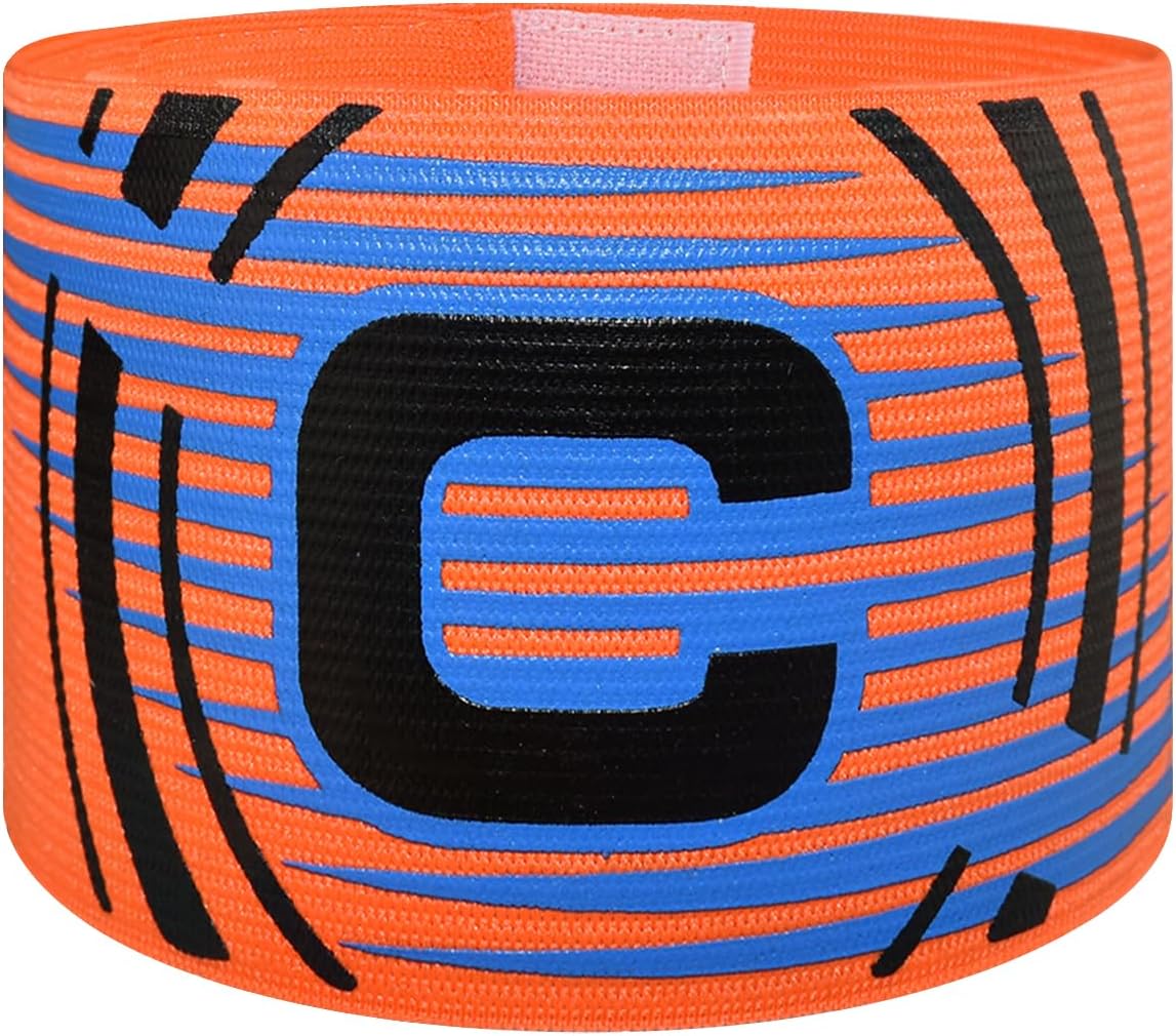FUNAUPGO Sports Captain C Armband – Brazalete elástico unisex para capitán de fútbol, ajustable, para jugadores de fútbol al aire libre, para