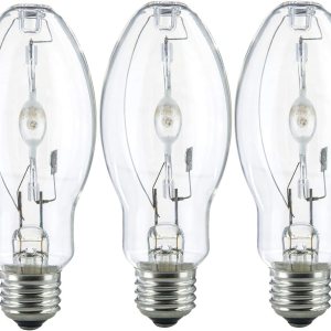 Bluex Bulbs Paquete de 3 bombillas de halogenuros metálicos MH150UMED de 150 W con arranque por pulso, base media, E26, lámpara HID transparente, Bluex Bulbs Paquete de 3 bombillas de halogenuros metálicos MH150UMED de 150 W con arranque por pulso, base media, E26, lámpara HID transparente,