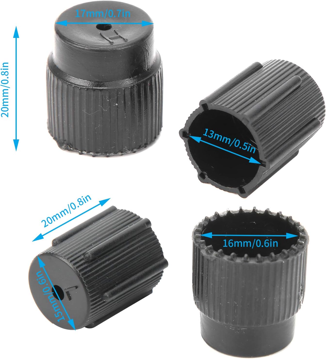 Tapones de válvula de aire acondicionado, tapa universal de servicio de aire acondicionado, reparación de aire acondicionado, cubierta de puerto de