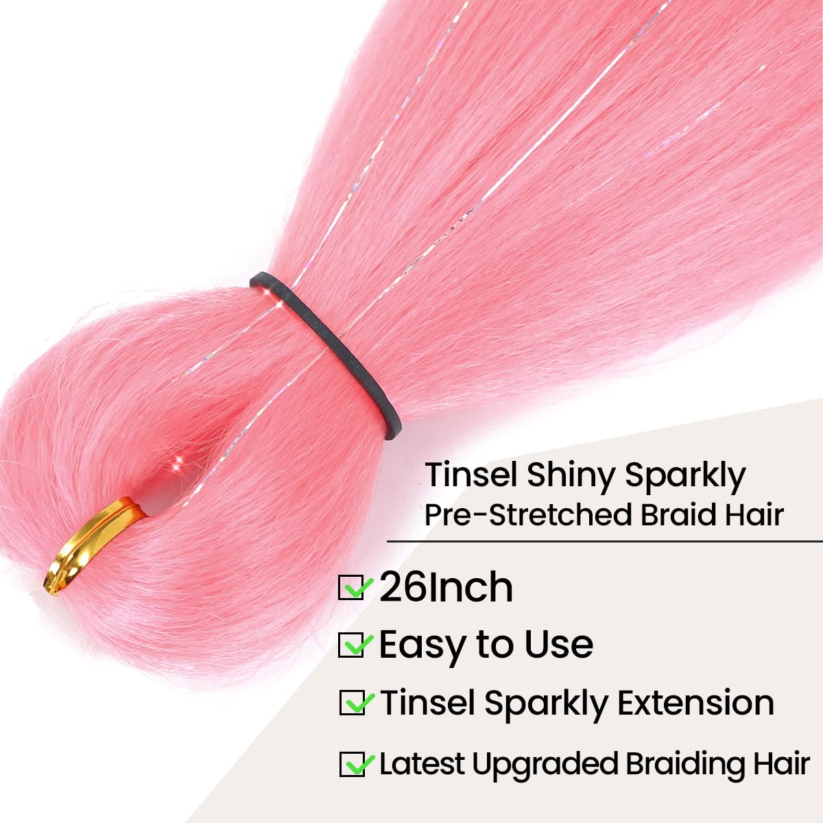 Cabello trenzado preestirado fácil de 28 pulgadas, paquete de 3 paquetes de cabello sintético jumbo trenzado, extensión de cabello trenzado