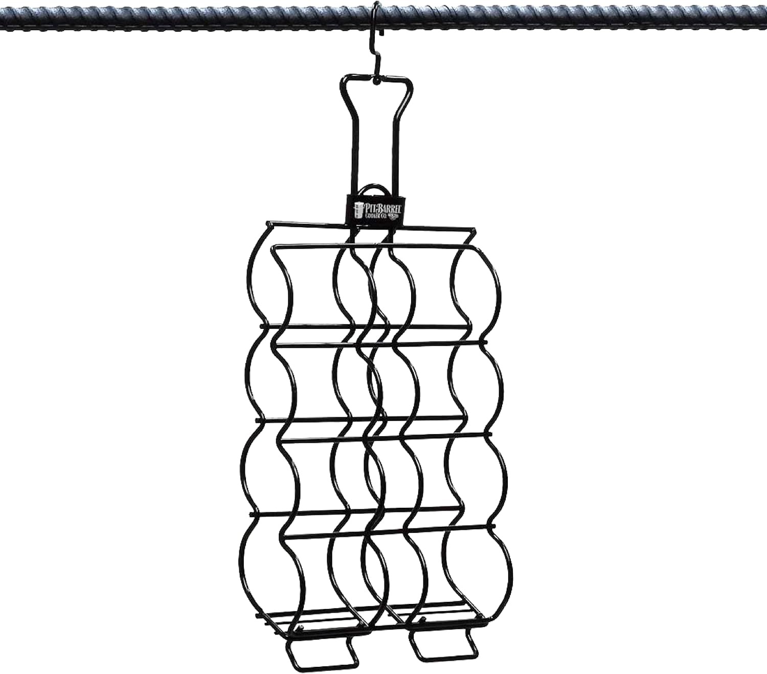 Pit Barrel Cooker Co. AC1014C – Cesta para parrilla con suspensión de maíz, color plateado
