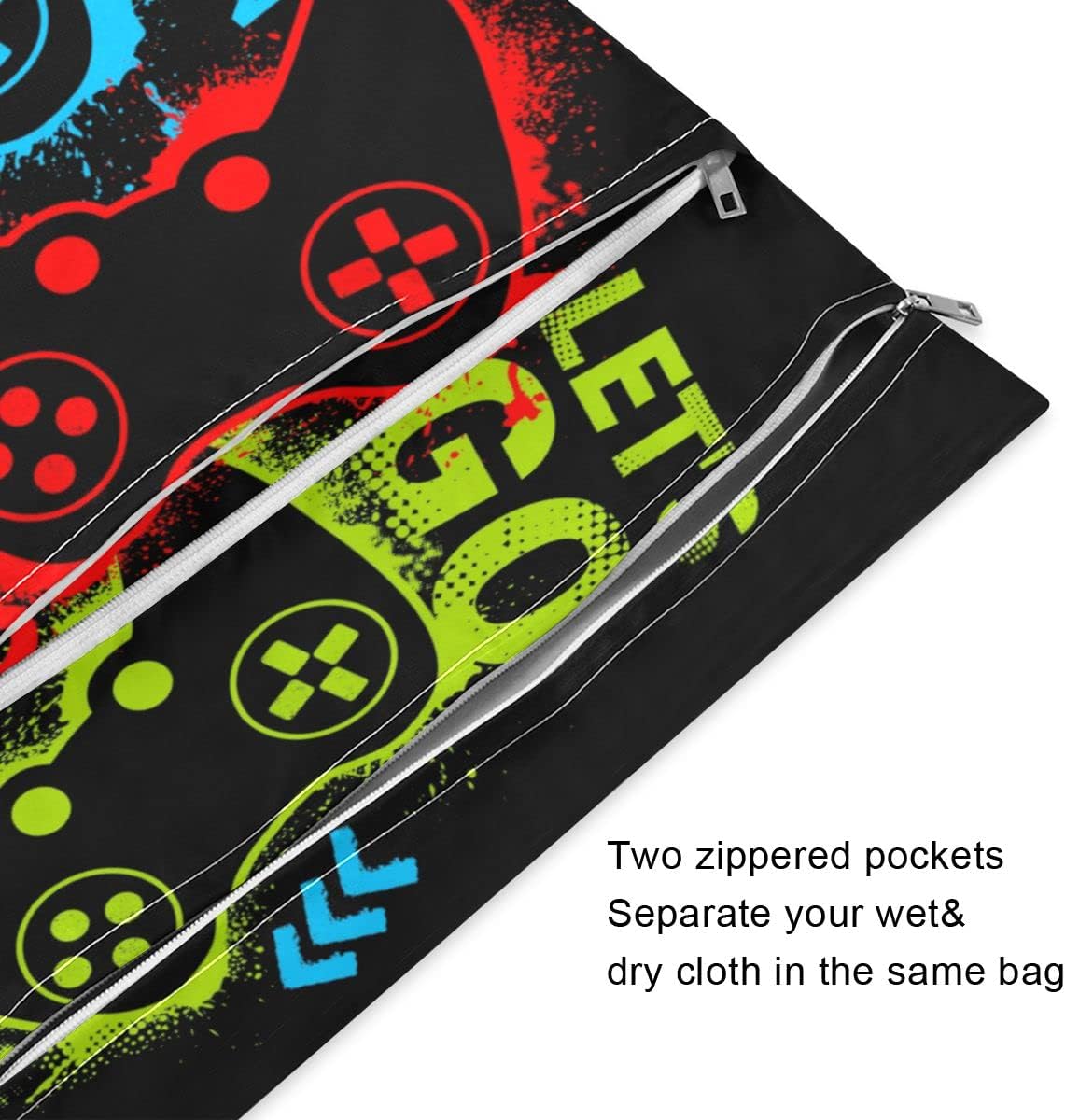 Joystick – Bolsa para niños y niñas, paquete de 2 bolsas para pañales de tela, impermeable, reutilizable, para artículos de bebé sucios o ropa húmeda