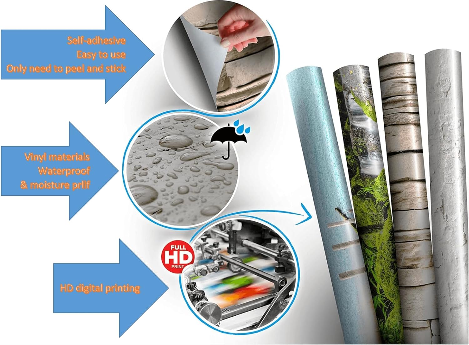 Papel tapiz de pared de barril de vino, papel tapiz autoadhesivo 3D de túnel de bodega, autoadhesivo, adhesivo extraíble para foto grande,