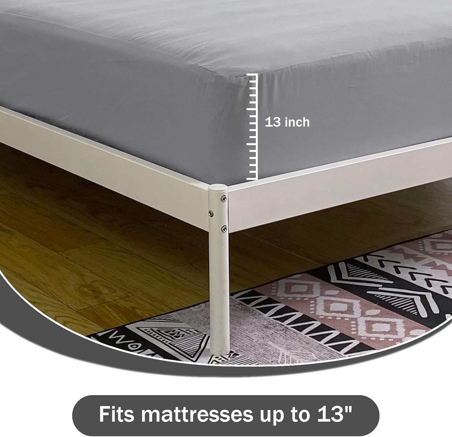 Sábana bajera tamaño King que se ajusta cómodamente en su lugar, 1 sábana inferior, de microfibra elástica suave, bolsillo estándar duradero que se
