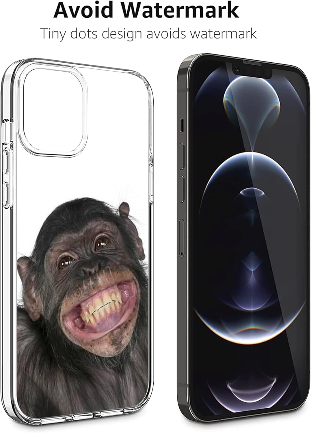 Funda compatible con iPhone 13 Pro Max, funda divertida y linda para teléfono a prueba de golpes, funda transparente