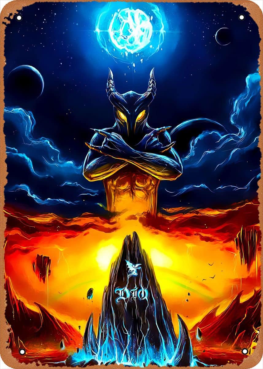 Wanfst Band Dio – Póster de metal para decoración de pared, 12 x 8 pulgadas