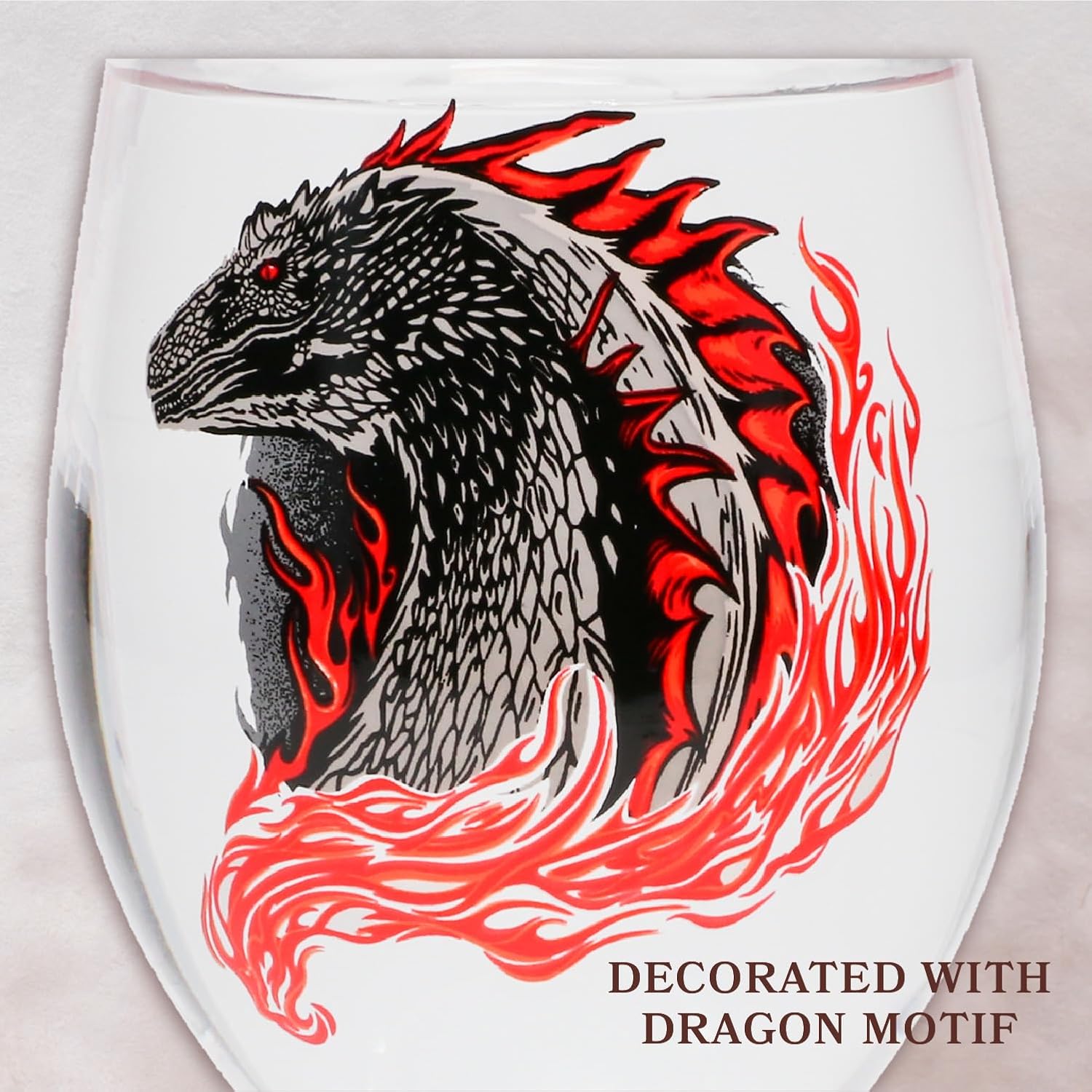 Paladone House Of The Dragon – Copa de cristal que cambia de color (10.2 onzas líquidas), mercancía y regalo de Juego de Tronos, novedad medieval de