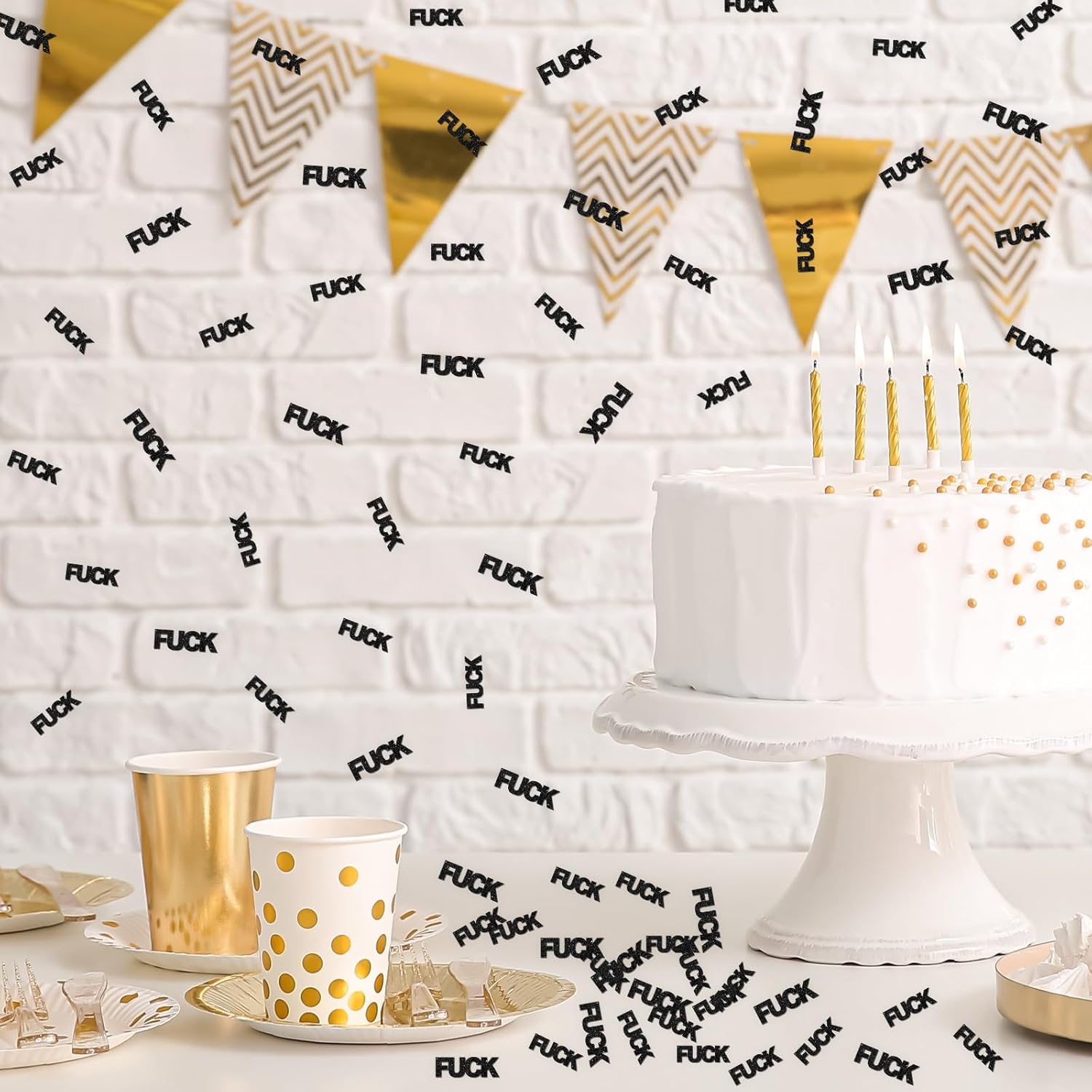 ShuanQ 120 piezas de confeti con purpurina negra, decoración de mesa, divertidas decoraciones de cumpleaños, boda, despedida de soltera, confeti