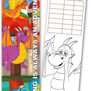 30 Dragons ‘Reading is Always an Adventure!’ Marcadores para colorear con registros de lectura 30 Dragons ‘Reading is Always an Adventure!’ Marcadores para colorear con registros de lectura