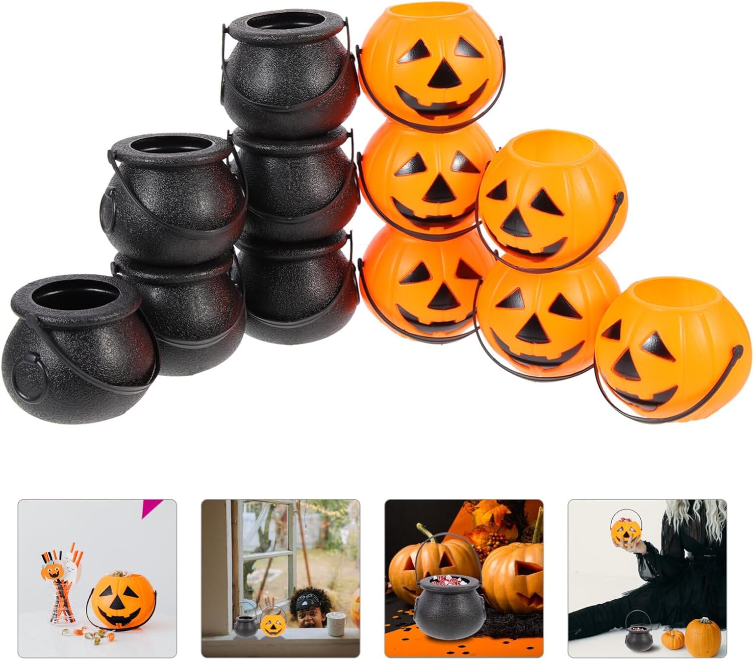 Kichvoe Cubo de golosinas de Halloween s Contenedor de dulces de Halloween