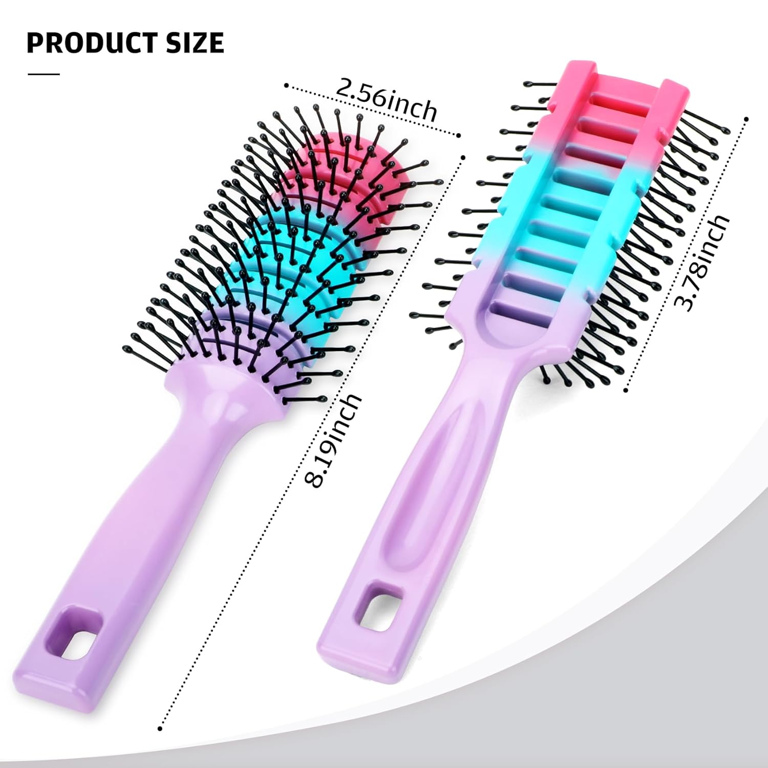 Topisces Cepillo de pelo de ventilación de 11 filas, cepillo ventilado para hombres y mujeres, cepillo desenredante para secar rápidamente, cepillo