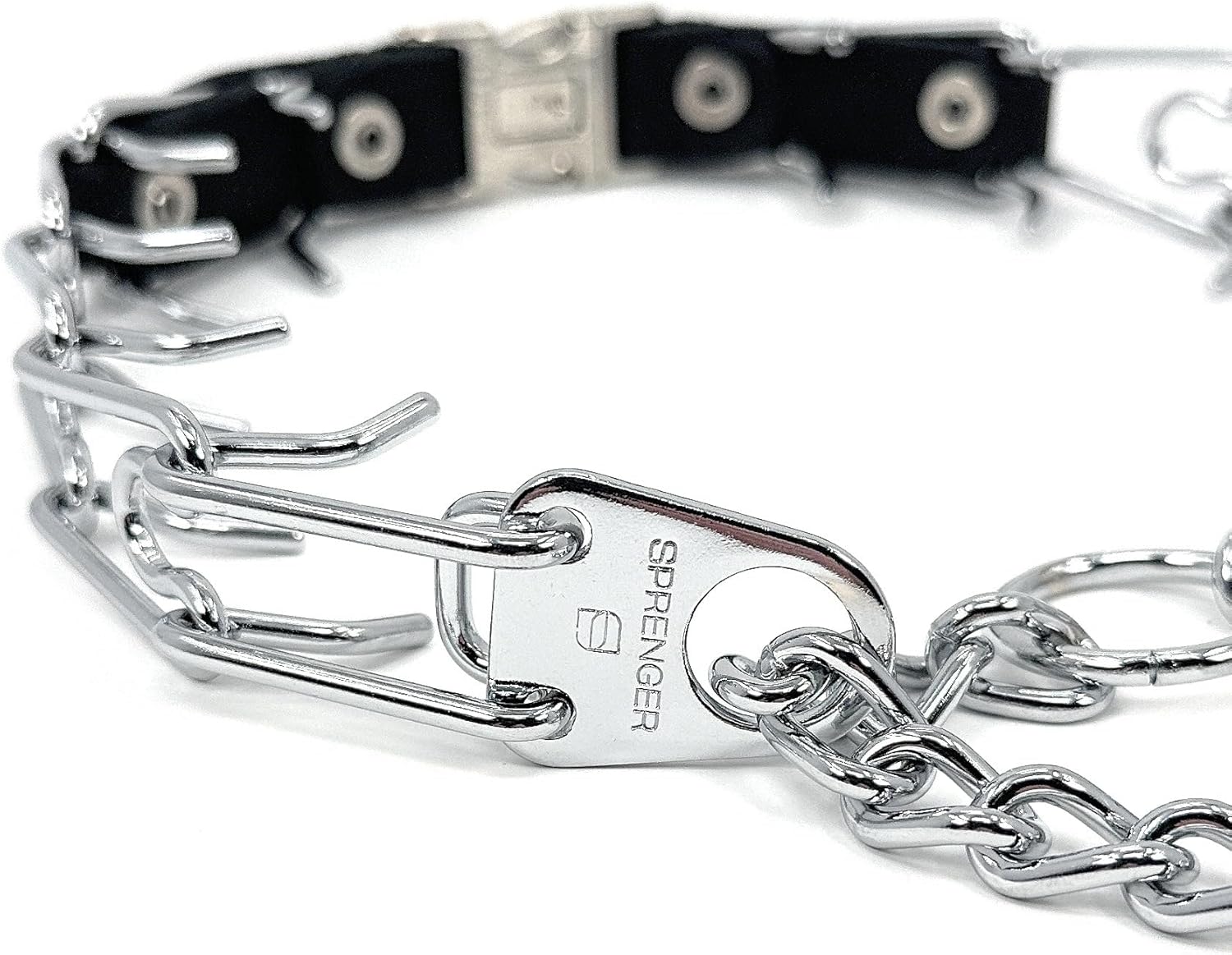 Herm Sprenger – Collar de punta para entrenamiento de perros  Hebilla de liberación rápida y anillo giratorio para un fácil uso  Hecho de acero