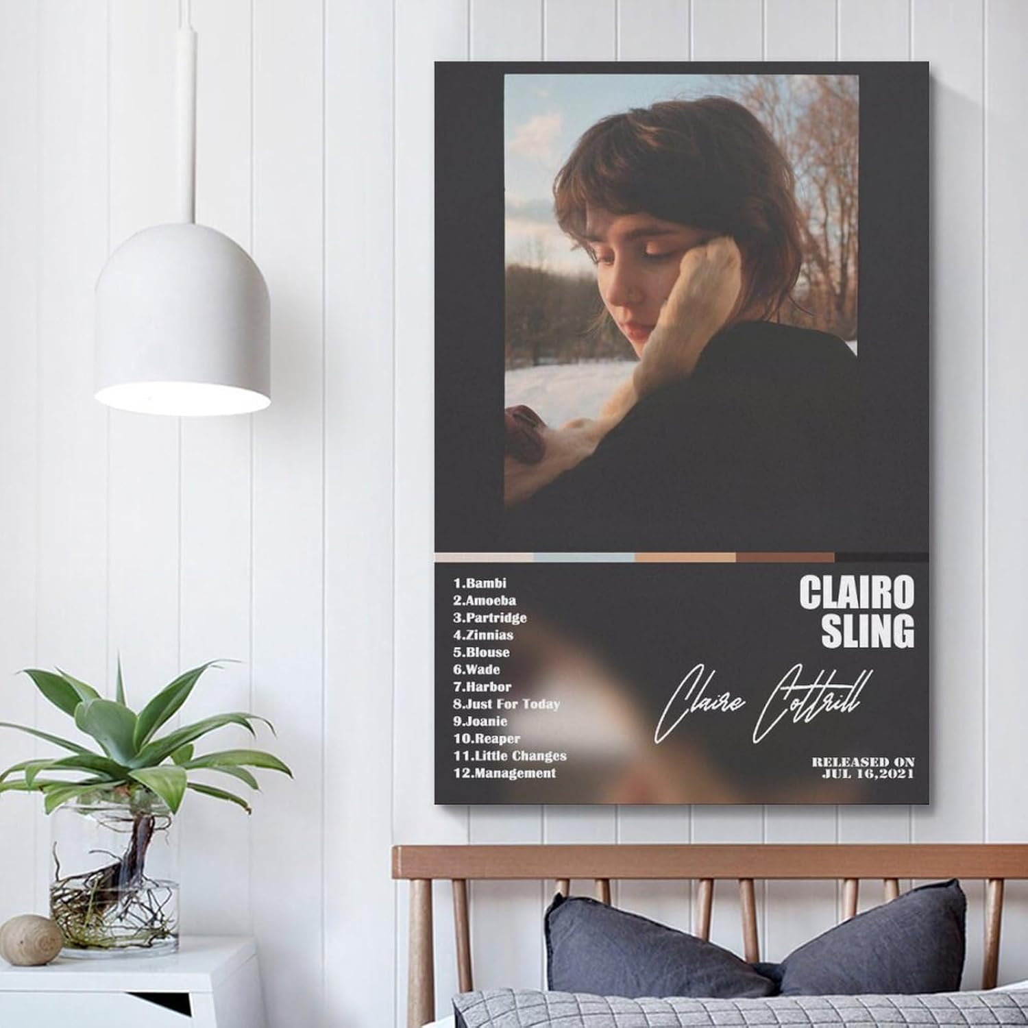 CHYCYGDH Clairo – Póster de álbum de música de firma, póster de decoración artística, pintura estética, arte de pared, lienzo para decoración de