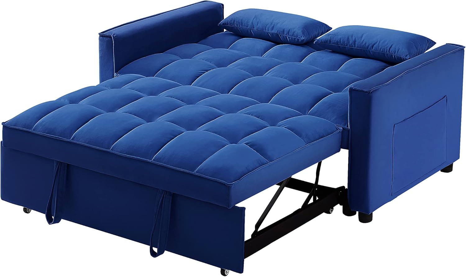 Moderno sofá futón tapizado, convertible a siesta, sofá cama suave y sofá cama para hogar, oficina, apartamento, espacio pequeño, sala de estar,
