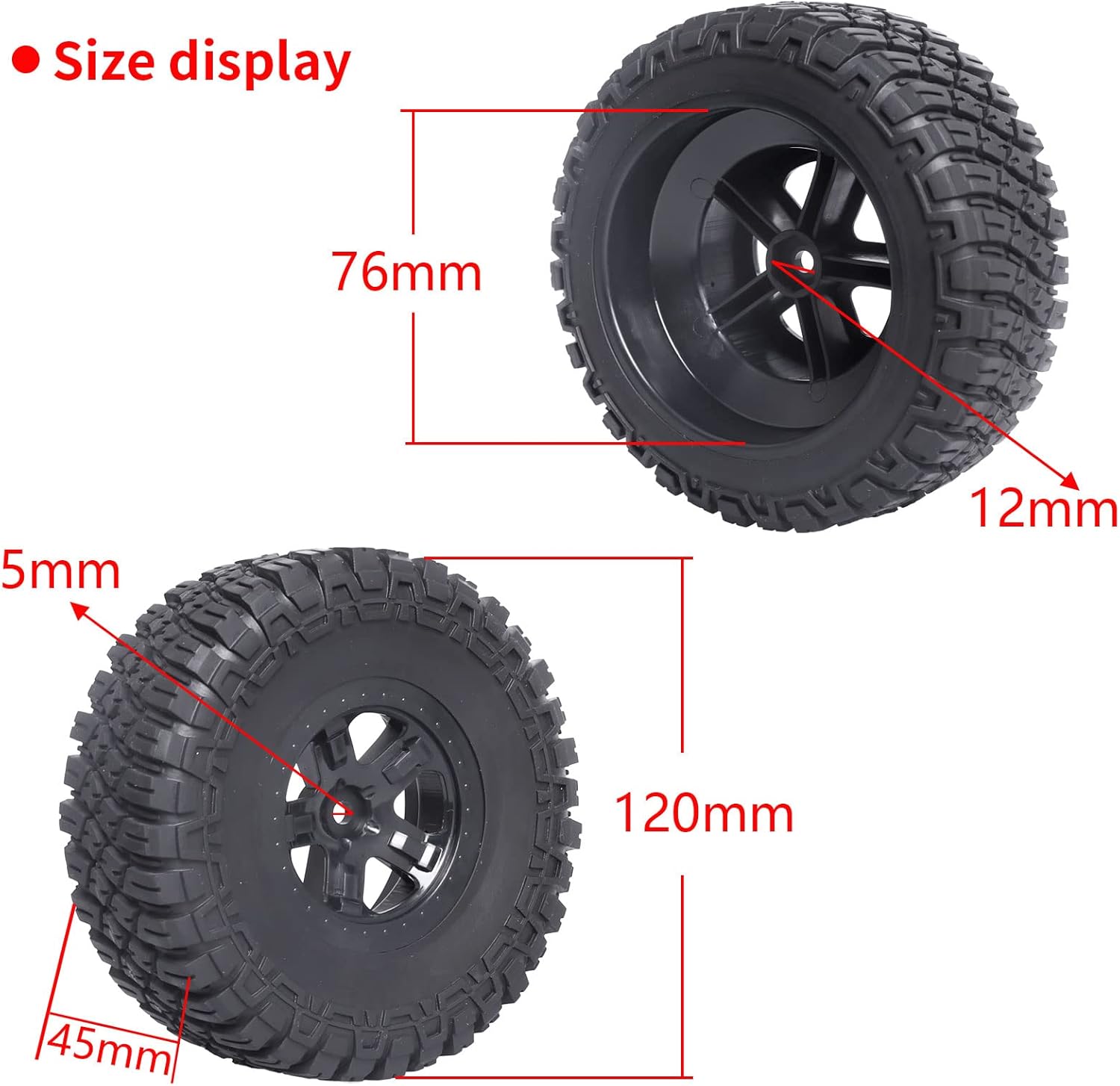 Ruedas y neumáticos para camión RC Short Course con insertos de espuma para 110 Traxxas Slash 4X4 2WD Losi Tenacity TT Baja Rey 22SCT HPI Redcat