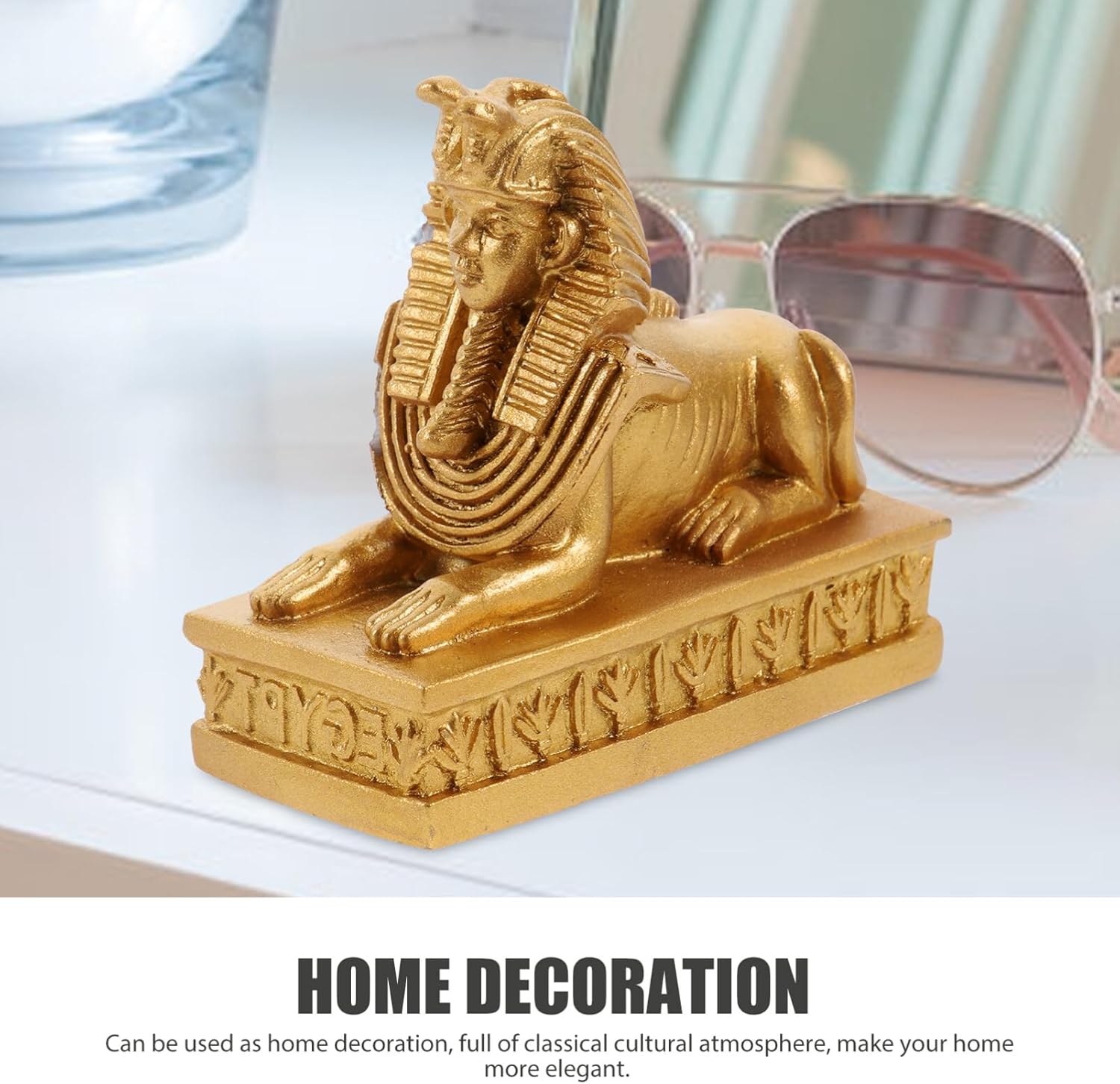 Decoración para el hogar, estatuas de esfinge de resina, escultura de dios egipcios, acuario, estatua de esfinge egipcia antigua, estatua