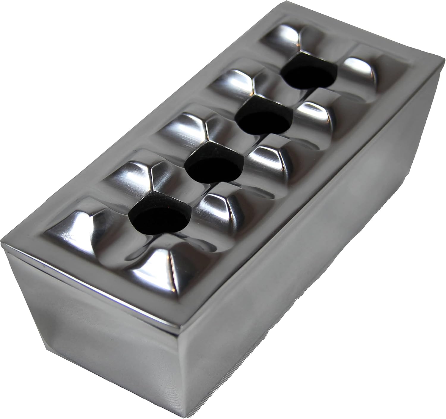 Cenicero de cigarros hecho de metal de aluminio  cenicero resistente al viento para puros a cigarrillos, diseño de 4 agujeros, resistente al viento