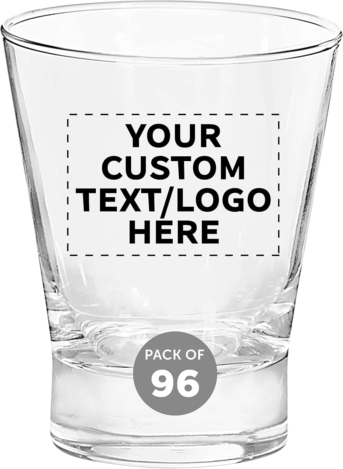 Vasos de whisky con logotipo personalizado, 12 onzas, juego de 96, paquete personalizado a granel, perfecto para whisky, bourbon, cóctel,