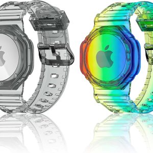 SUPERNIGHT Paquete de 2 pulseras AirTag para niños, pulsera ajustable antipérdida, soporte oculto para reloj Air Tag, rastreador GPS ligero SUPERNIGHT Paquete de 2 pulseras AirTag para niños, pulsera ajustable antipérdida, soporte oculto para reloj Air Tag, rastreador GPS ligero