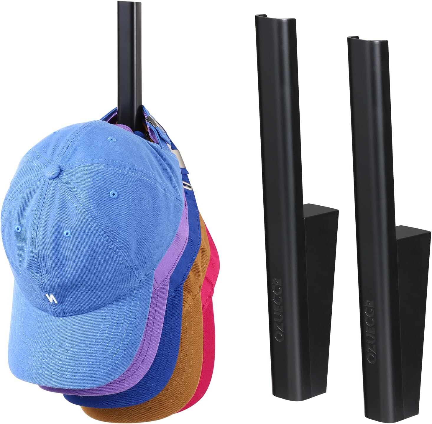 Almacenamiento de sombreros para gorras de béisbol  Soporte resistente para sombreros que ahorra espacio en la pared para sombreros, bolsos, ropa,