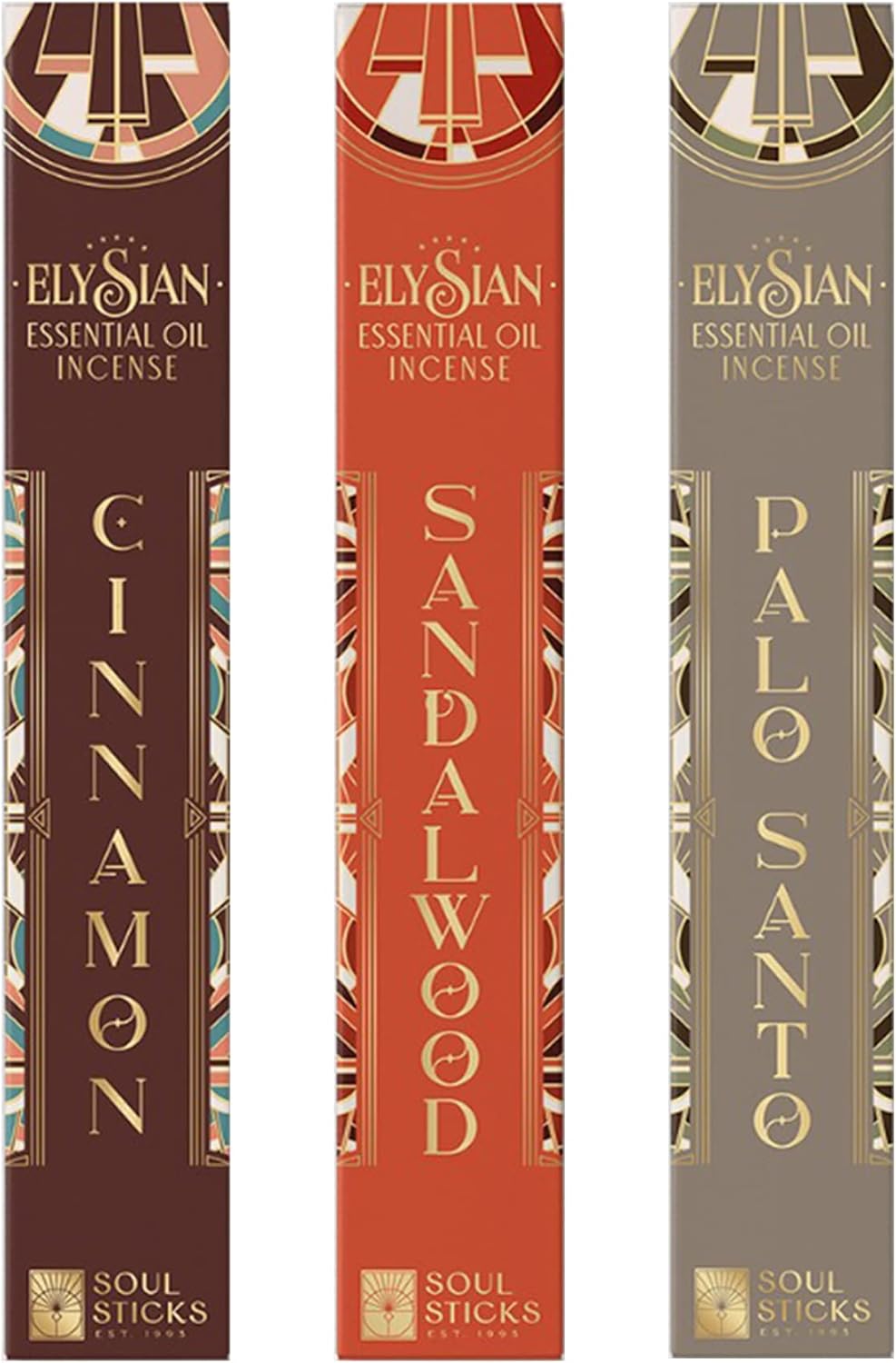Soul Sticks Elysian – Juego variado de 3 unidades, 10 varillas por paquete, aceites esenciales naturales, juegos de incienso para aromaterapia