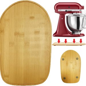 Alfombrilla deslizante de bambú para mezclador de soporte de cocina de 4.5 a 5 cuartos de galón, accesorios y accesorios para mezcladores de Alfombrilla deslizante de bambú para mezclador de soporte de cocina de 4.5 a 5 cuartos de galón, accesorios y accesorios para mezcladores de