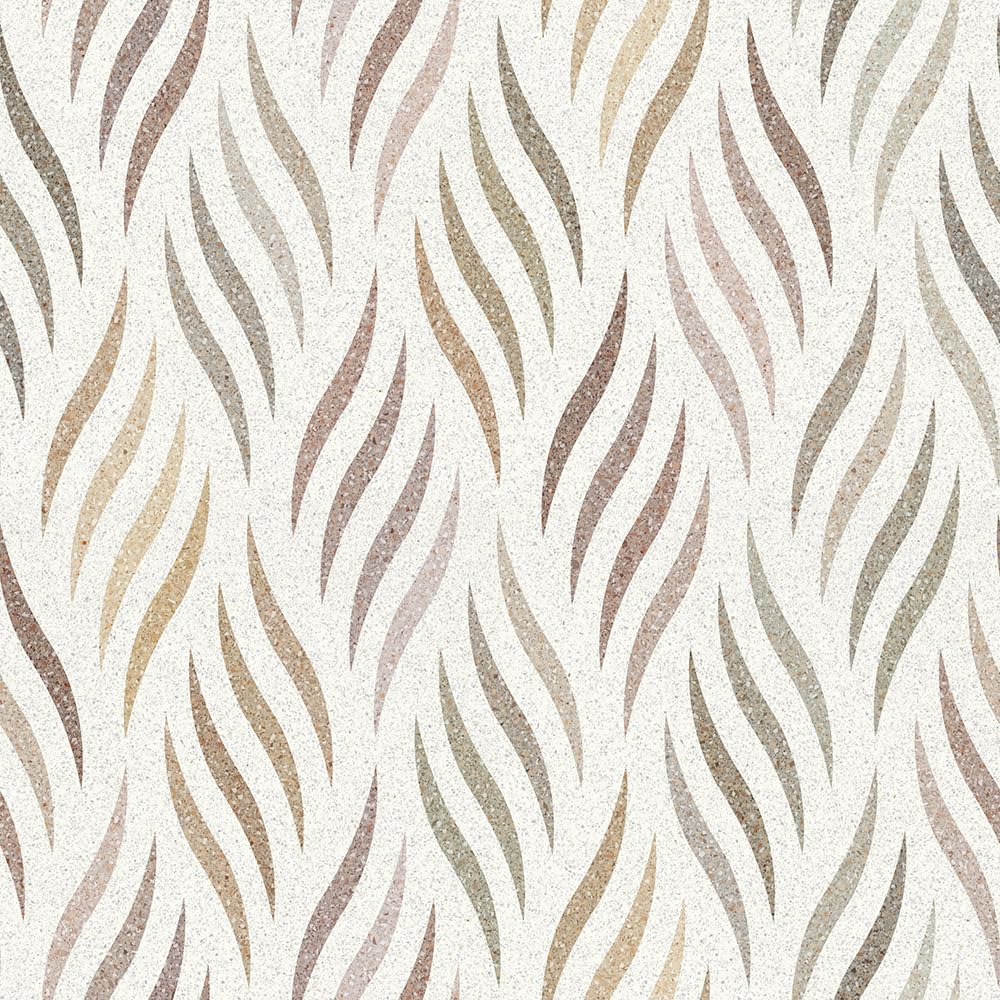 MuralPeel Papel tapiz geométrico bohemio con hojas onduladas para despegar y pegar, moderno, fácil de despegar, papel de contacto vintage,