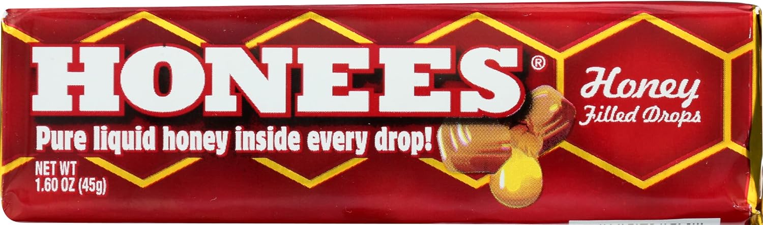 Honees Cough Drops Andre Prost Milk and Honey Pure Liquid Honey Inside Every Drop, 1.625 onzas (paquete de 24)