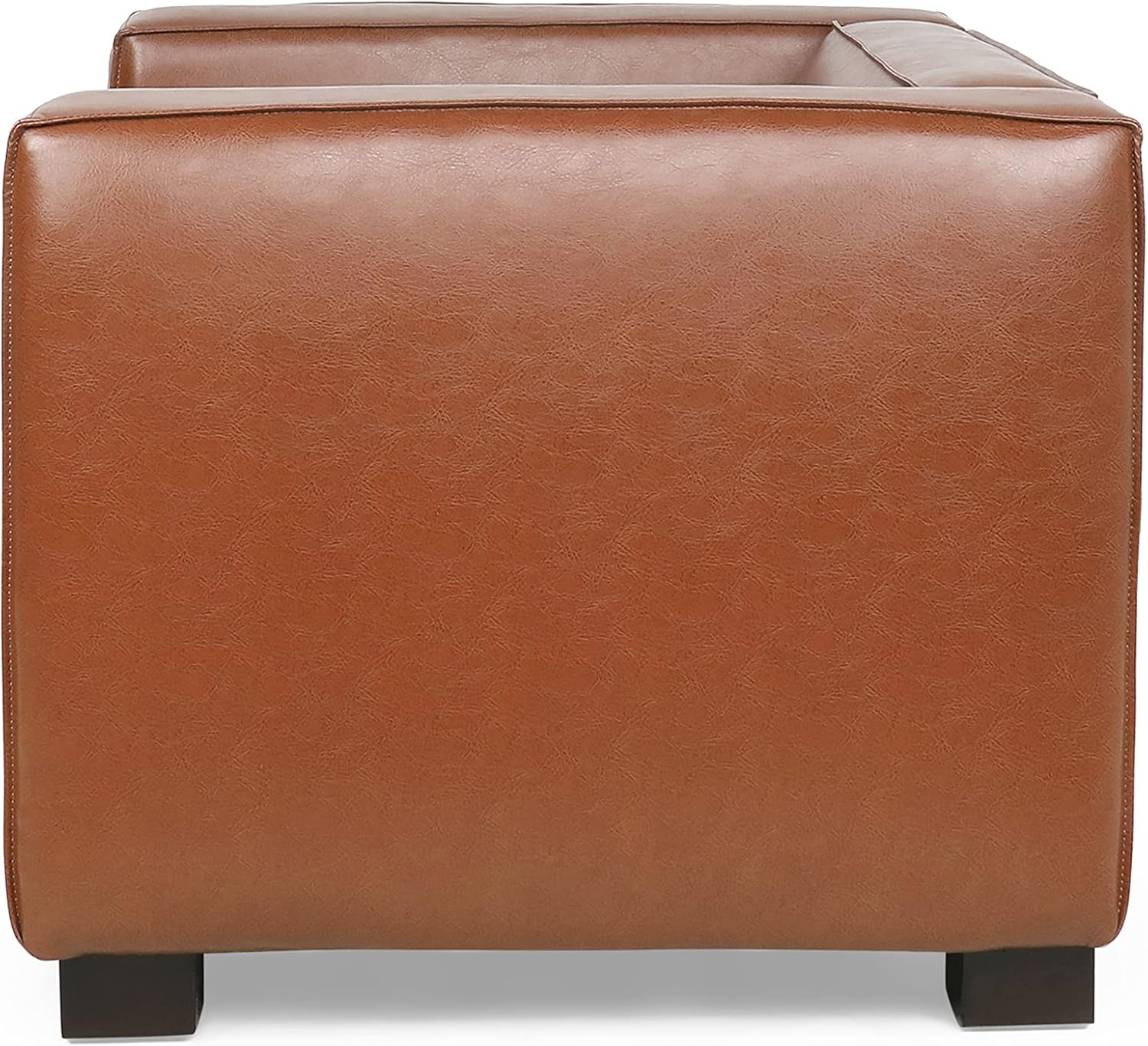 Christopher Knight Home Goyette – Silla Club, color marrón coñac + nogal oscuro