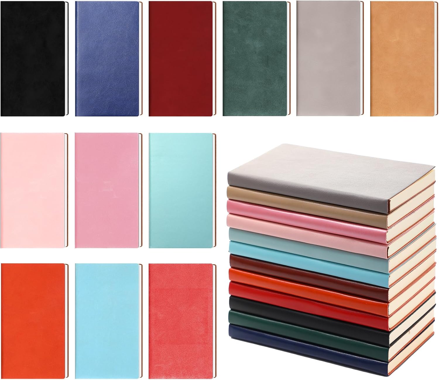 12 cuadernos de cuero para empleados a granel, tamaño A6, diario de viaje de cuero vintage, regalos de agradecimiento para mujeres, hombres,