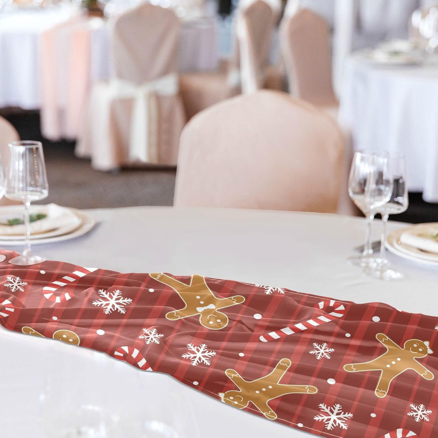 Christmas Cookies Candy Table Runner Fall Table Decor for Kitchen Decorations Christmas Table Runner 120 Inches Long