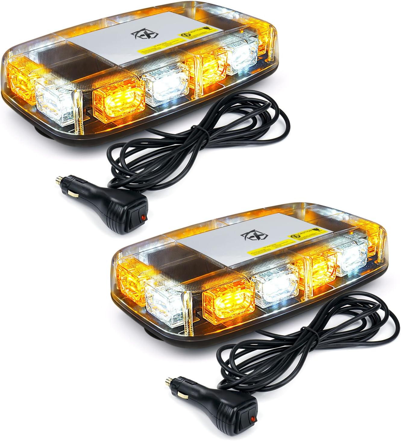 Xprite 2 luces estroboscópicas de 12 pulgadas, luz estroboscópica de emergencia de alto brillo de 72 LED con montaje magnético para vehículos de