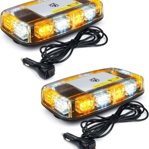 Xprite 2 luces estroboscópicas de 12 pulgadas, luz estroboscópica de emergencia de alto brillo de 72 LED con montaje magnético para vehículos de Xprite 2 luces estroboscópicas de 12 pulgadas, luz estroboscópica de emergencia de alto brillo de 72 LED con montaje magnético para vehículos de