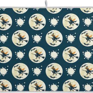 Halloween Full Moon Witch Dish Mat Washnable Absorbent Kitchen Counter Gadgets Dishwasher Drying Matt Tapete Para Cocina 16” x 18” Halloween Full Moon Witch Dish Mat Washnable Absorbent Kitchen Counter Gadgets Dishwasher Drying Matt Tapete Para Cocina 16” x 18”
