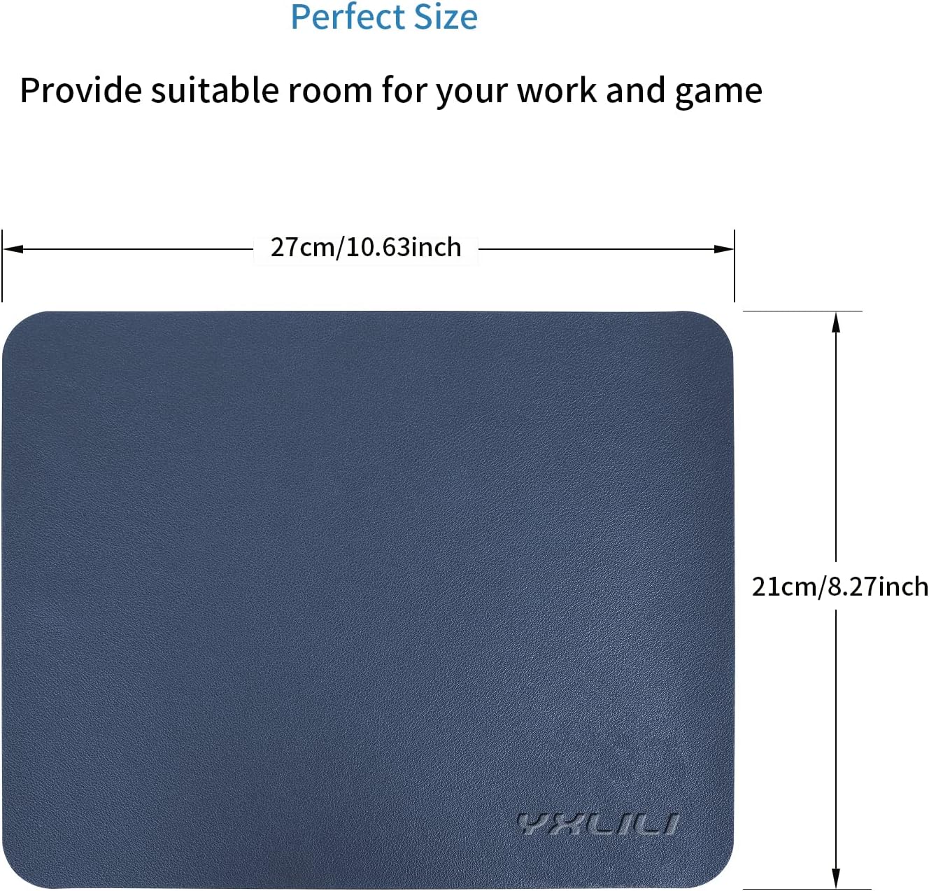 YXLILI Alfombrilla para mouse, antideslizante, de piel sintética, impermeable, ultra suave, con borde cosido, alfombrilla de mouse para computadora,