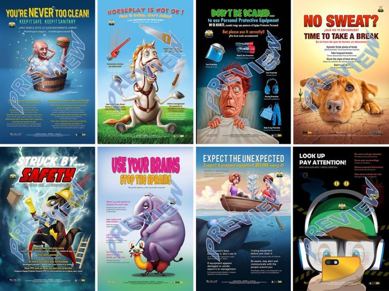 Crewsafe – Pósters de concienciación de seguridad y hoja de lecciones, Safety Always”, 11 x 17 pulgadas, seguridad en el lugar de trabajo siempre