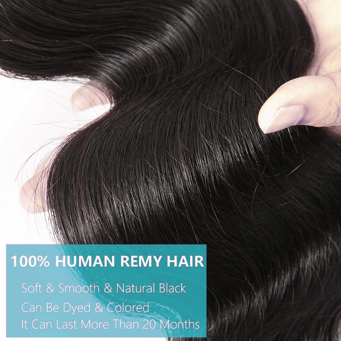 Cirvty – Paquete de cabello humano ondulado de 20 pulgadas, 1 manojos de cabello virgen brasileño 100% sin procesar, paquetes de cabello humano de