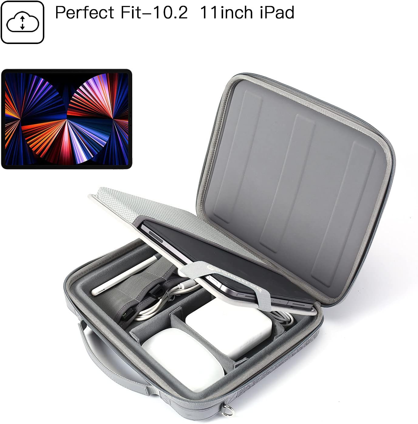 Smatree Funda rígida para iPad de 8.3 a 11 pulgadas para iPad Pro 2022 de 11 pulgadas, iPad Air 2022 de 10.9 pulgadas, bolsa de manga para iPad
