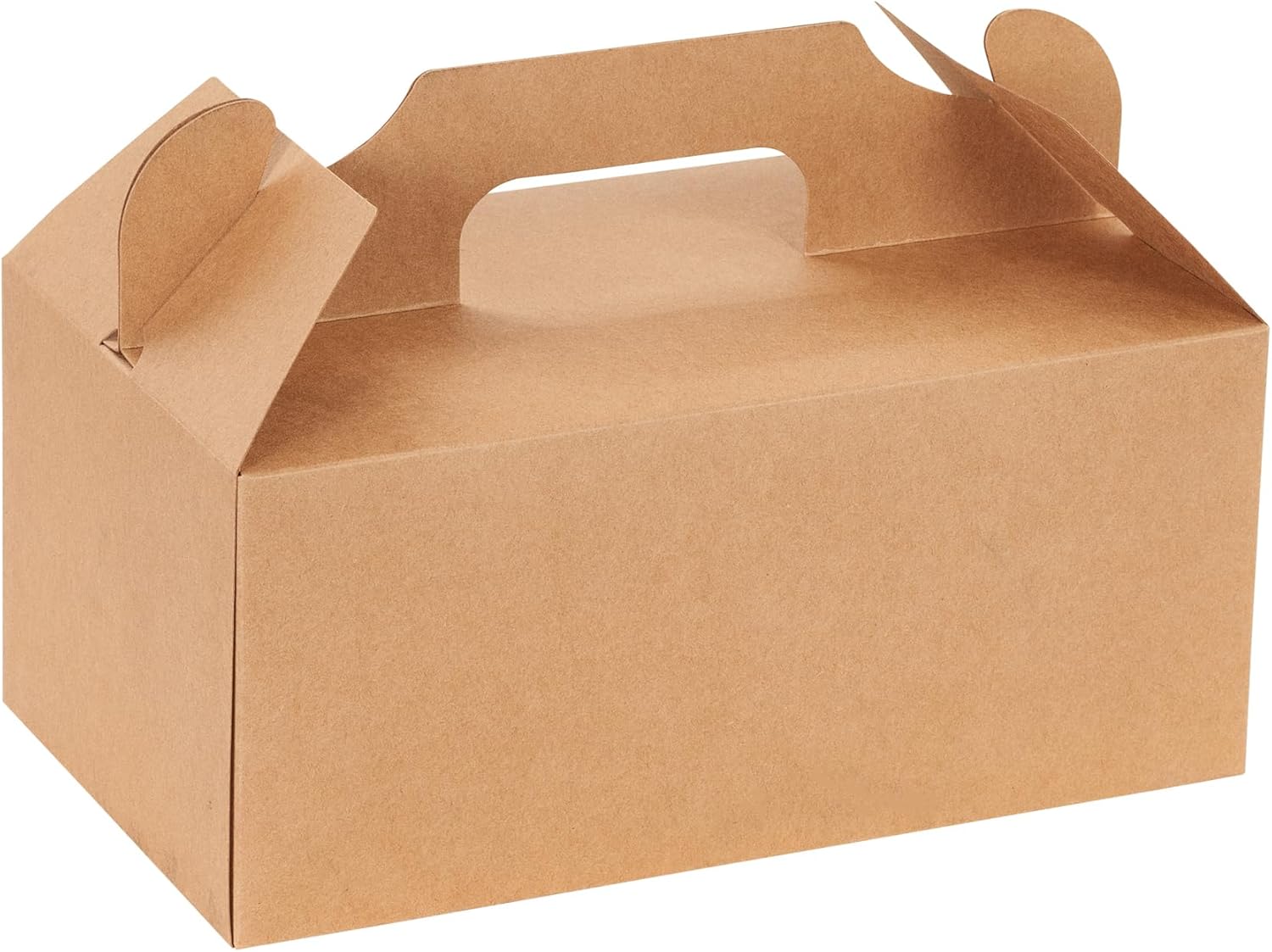 Restaurantware Bio Tek – Cajas de regalo de 10.2 x 5.9 x 6.9 pulgadas con asas, 100 cajas rectangulares a dos aguas, con pestaña segura, resistentes