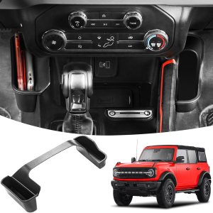 Caja de almacenamiento para palanca de cambios de consola central compatible con Ford Bronco 2021 2022 2023, organizador de consola central, bandeja Caja de almacenamiento para palanca de cambios de consola central compatible con Ford Bronco 2021 2022 2023, organizador de consola central, bandeja