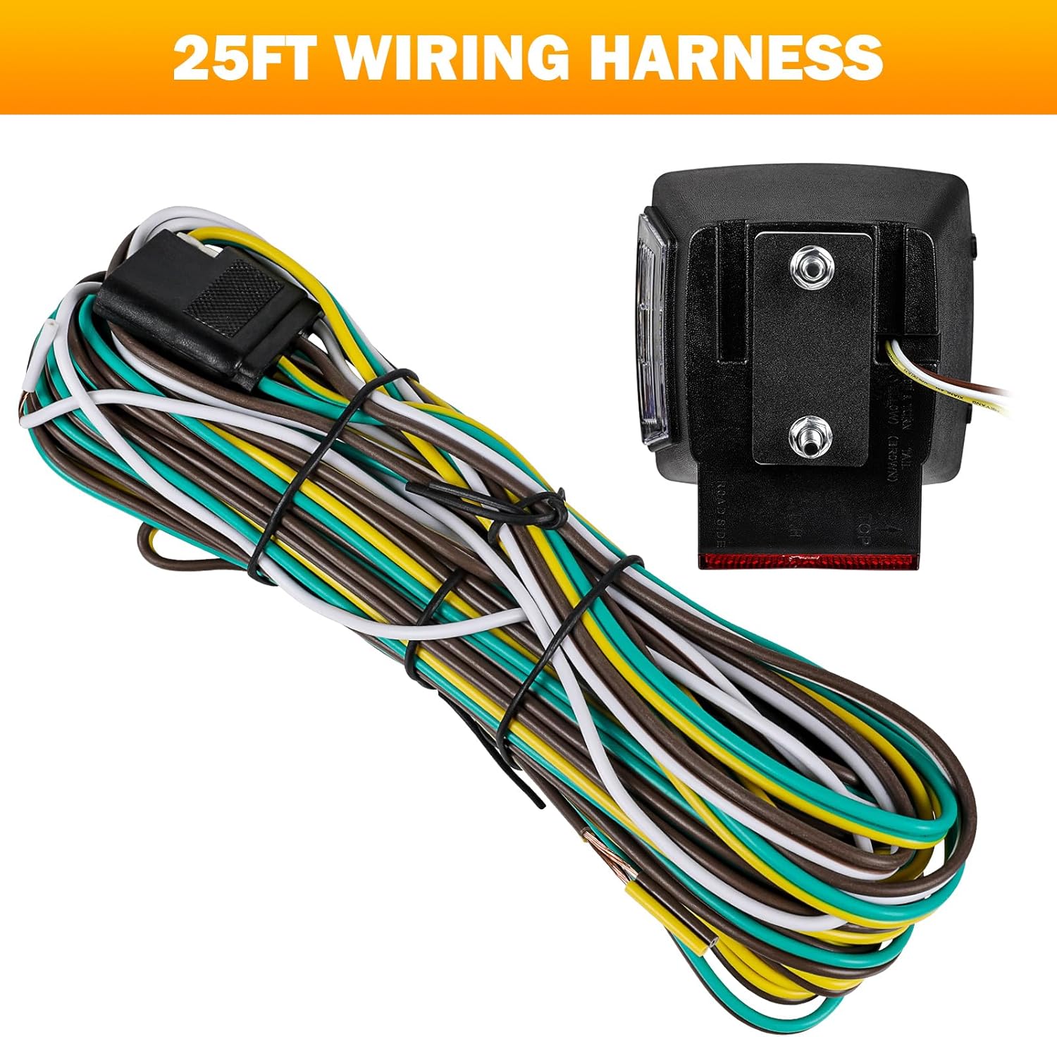 Kit de luces LED para remolque, luces de remolque de barco con kit de cableado, kit de luces LED para remolque con combinación de luces de