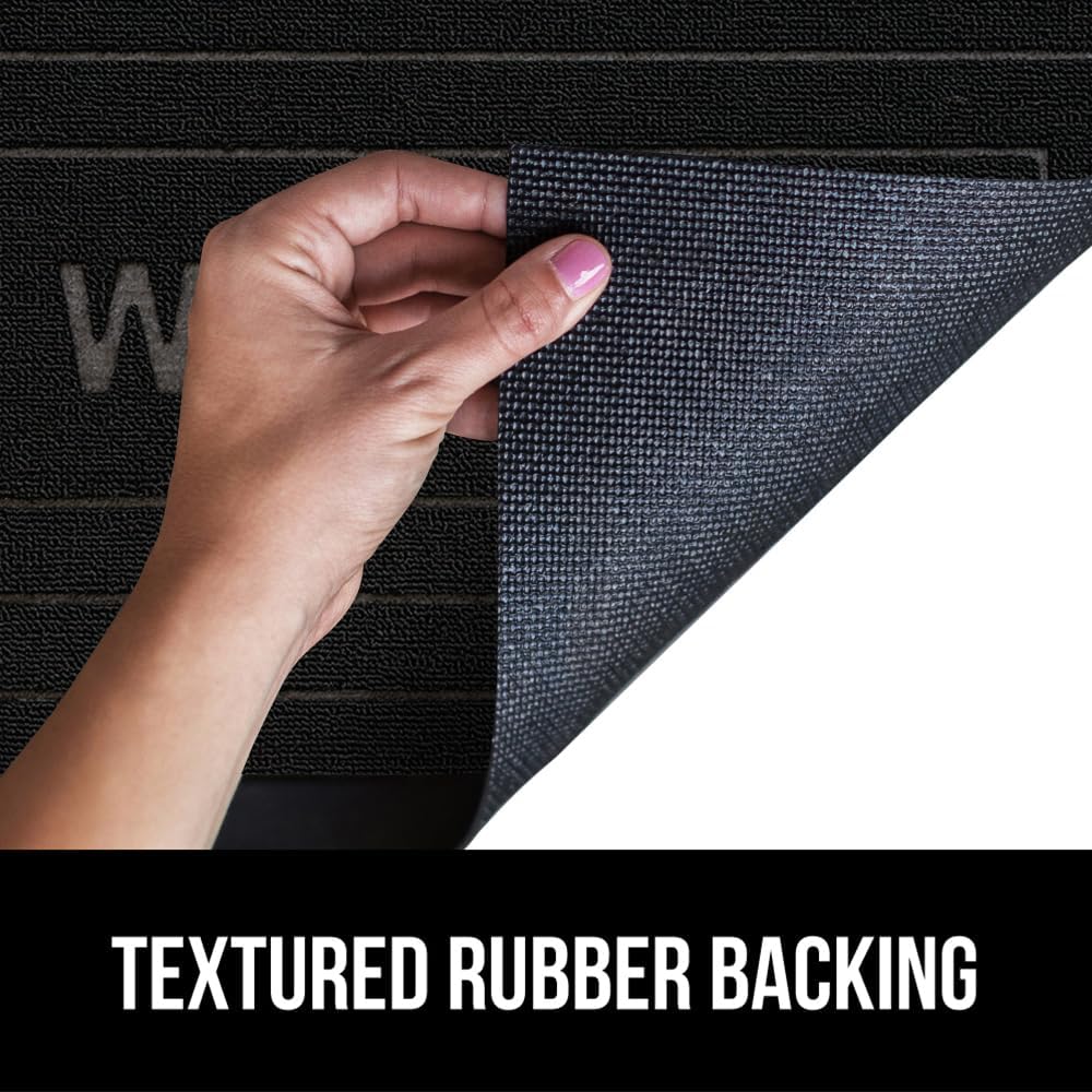 Gorilla Grip WeatherMax – Tapete para todas las estaciones 100% impermeable, 17×29 pulgadas, goma natural duradera, resistente a manchas y