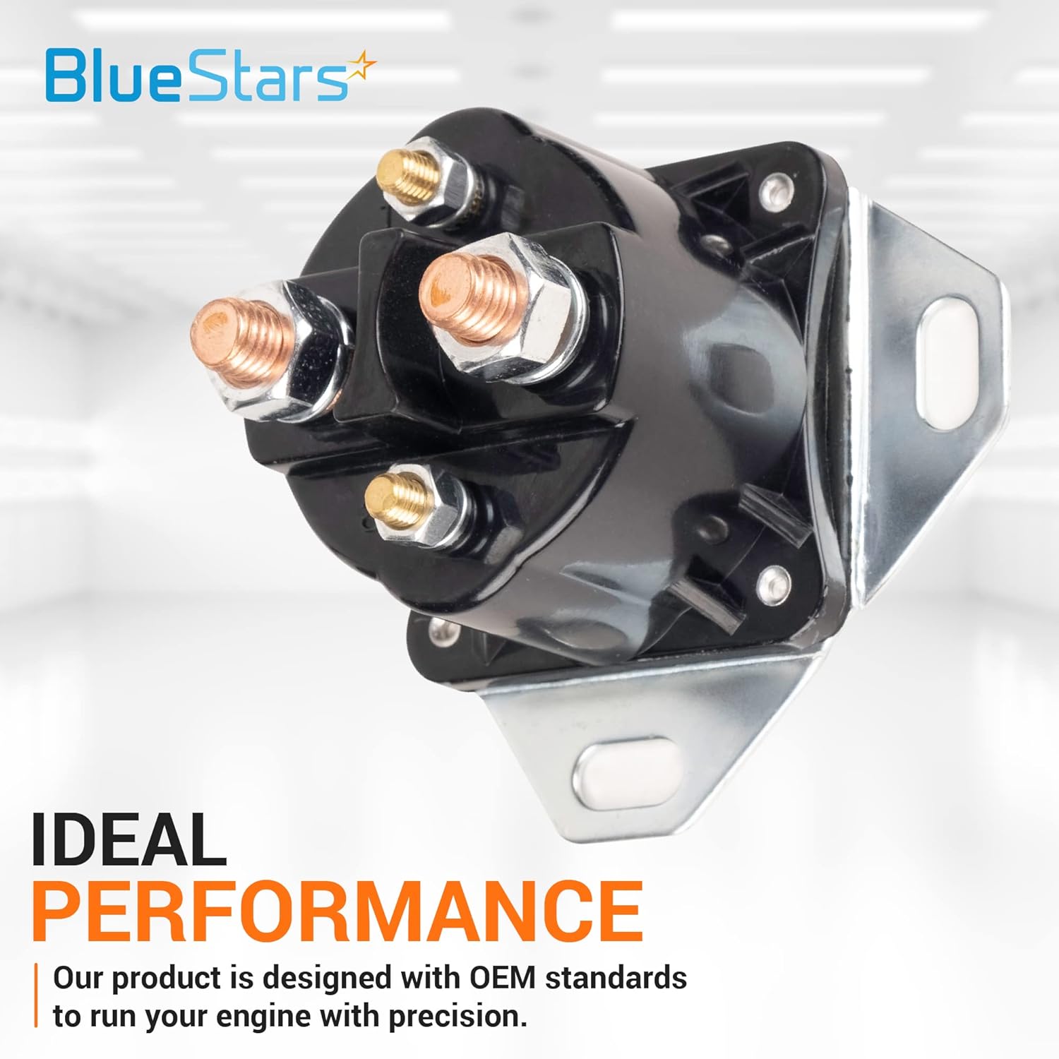 BlueStars Solenoide de arranque SS598T compatible con 110 terminales John Deere Ford F150 F250 F350 12 voltios System 4 – Reemplaza STS1 SS4 SS598