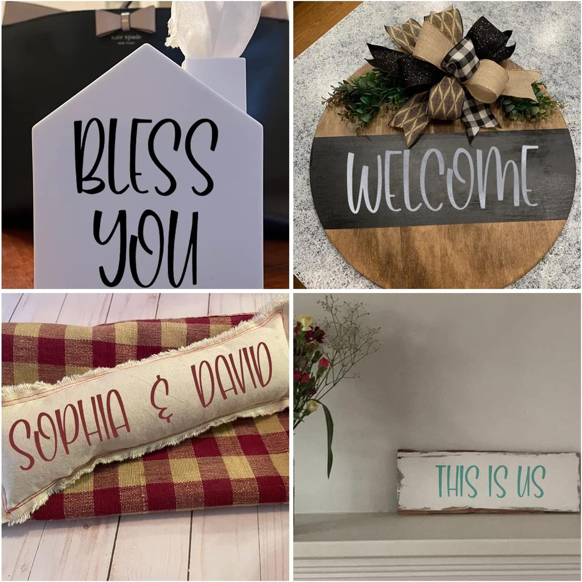 Plantillas de letras del alfabeto de 5 pulgadas para pintar, paquete de 42 plantillas de letras y números con letreros para pintar sobre madera,