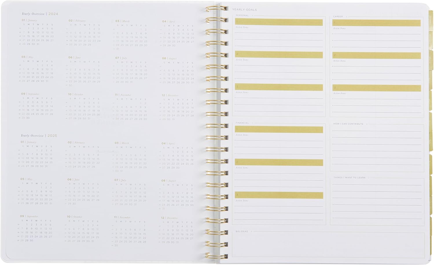 russell+hazel Agenda semanal 2024, suministros de oficina, punto geométrico, encuadernado en espiral, 9.125 x 11.25 pulgadas