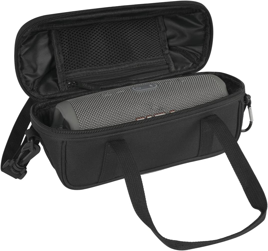 Travel Case with Carabiner and Shoulder Straps for Charge 5  Charge 4 Waterproof Bluetooth Speaker