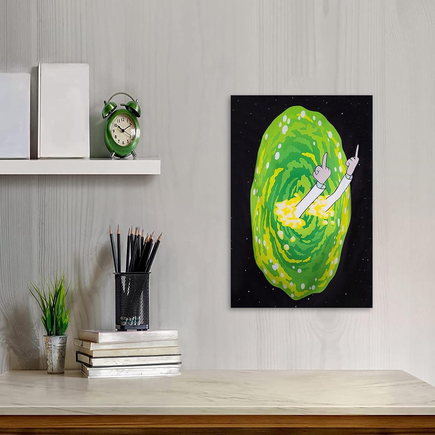 Aovvhing – Póster de anime Morty impreso en lienzo para decoración de pared, póster de anime de Rick, decoración de pared para el hogar, habitación,