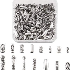 Mega Pet 150 unidscaja estilo tibetano antiguo plata columna grano 3.228×3.228×1.063 in tubo suelto granos espaciadores cuentas para bricolaje Mega Pet 150 unidscaja estilo tibetano antiguo plata columna grano 3.228×3.228×1.063 in tubo suelto granos espaciadores cuentas para bricolaje