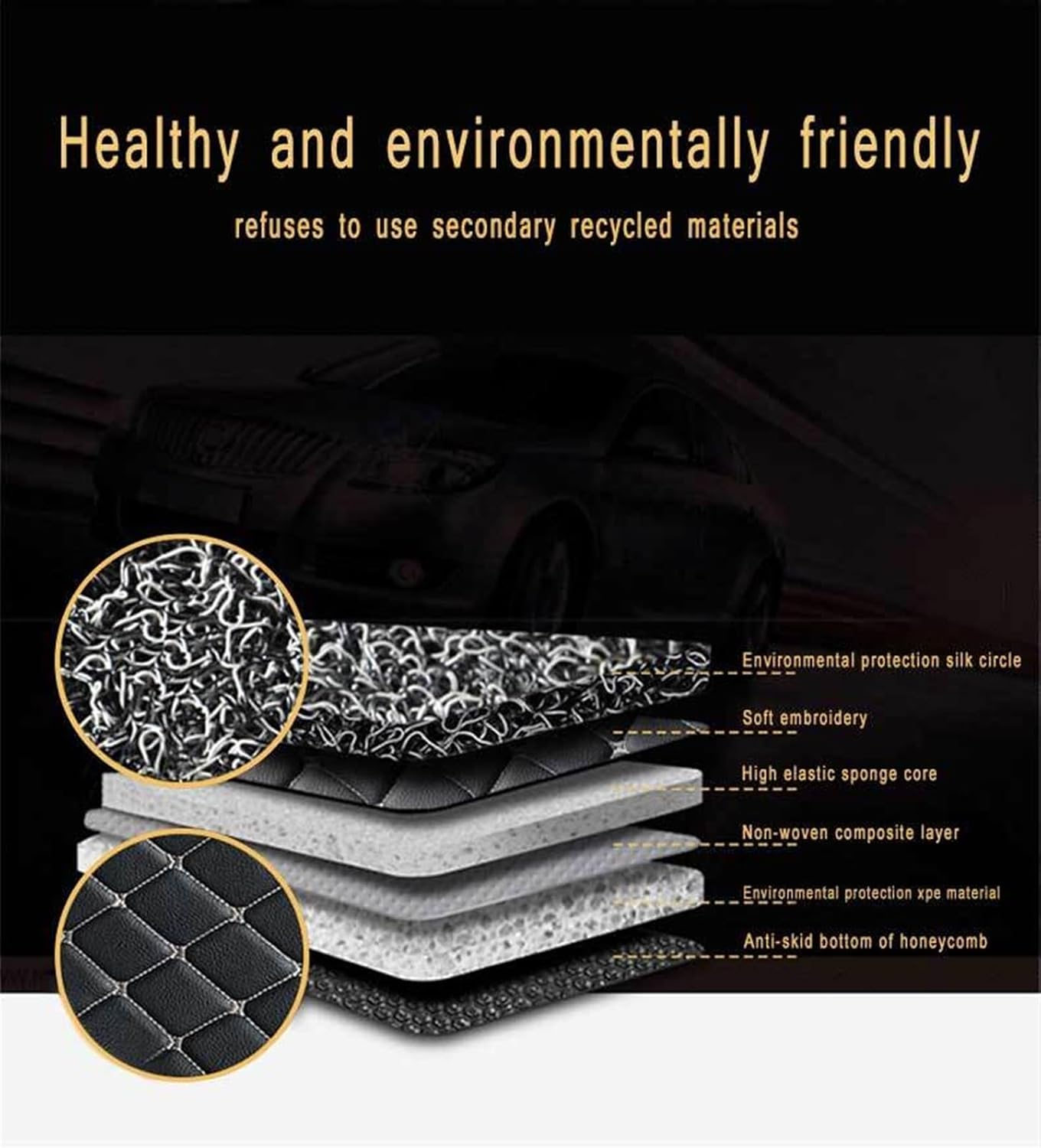 Alfombrillas de coche para Nissans X-Trail Rogues T32 2017 2016 2015 2014 alfombras de lujo de doble capa con lazo de alambre accesorios interiores